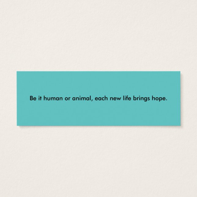 Hope Mini Bladwijzer Visitekaartjes (Achterkant)
