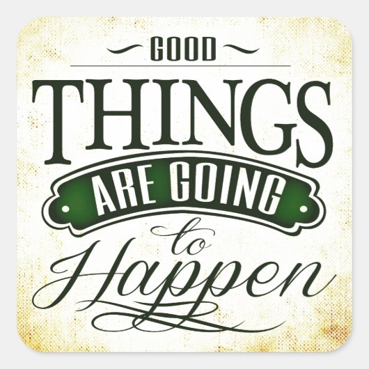 HOPE MOTTO MOTIVATIE QUOTES HOPE 853700 EXPRESS VIERKANTE STICKER (Voorkant)