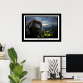 "HOPE" Mountain Gorilla Africa Wildlife Art Poster (Thuiskantoor)