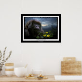 "HOPE" Mountain Gorilla Africa Wildlife Art Poster (Keuken)