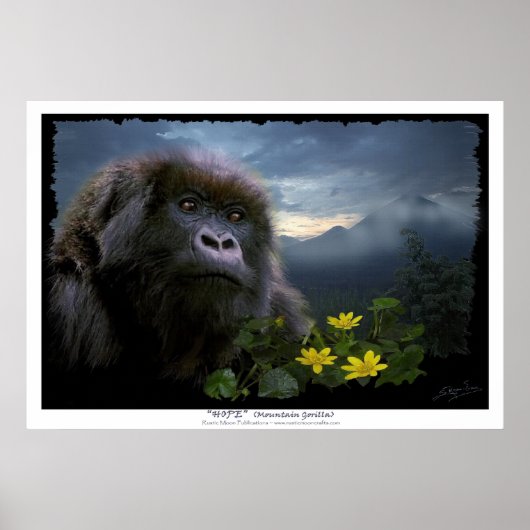 "HOPE" Mountain Gorilla Print (Voorkant)