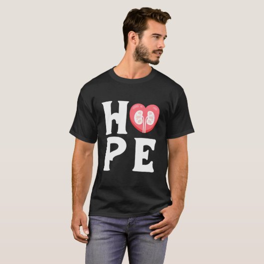 Hope Niernefroloog Nefrologie Verpleegkundige Dial T-shirt (Voorkant volledig)