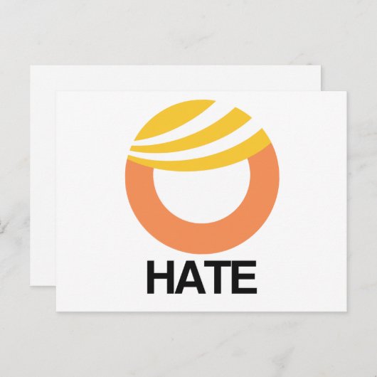 HOPE (Obama) vs. HATE (Trump) Briefkaart (Voorkant / Achterkant)