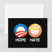 HOPE (Obama) vs. HATE (Trump) Briefkaart (Voorkant / Achterkant)