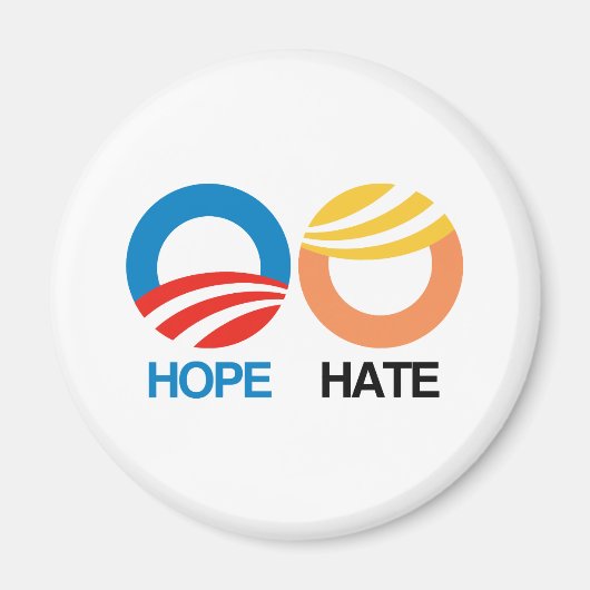 HOPE (Obama) vs. HATE (Trump) Magneet (Voorkant)