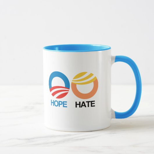 HOPE (Obama) vs. HATE (Trump) Mok (Rechts)