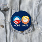 HOPE (Obama) vs. HATE (Trump) Ronde Button 4,0 Cm (In situ)