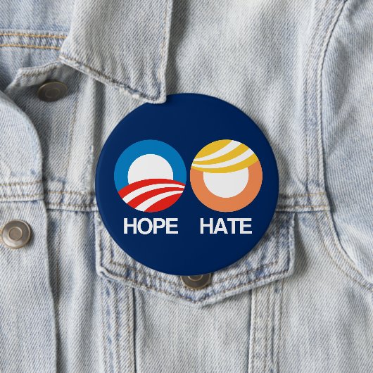 HOPE (Obama) vs. HATE (Trump) Ronde Button 4,0 Cm (In situ)