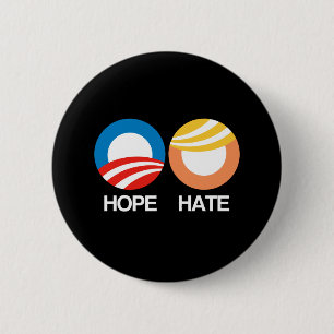 HOPE (Obama) vs. HATE (Trump) Ronde Button 5,7 Cm