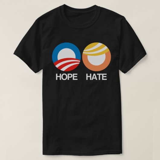 HOPE (Obama) vs. HATE (Trump) T-shirt (Design voorkant)