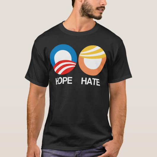 HOPE (Obama) vs. HATE (Trump) T-shirt (Voorkant)