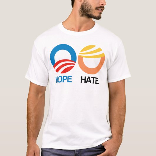 HOPE (Obama) vs. HATE (Trump) T-shirt (Voorkant)