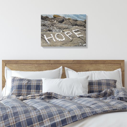 Hope Oceanside Canvas Afdruk (Insitu (Slaapkamer))