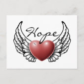 Hope on Angel Wings" Briefkaart (Voorkant)