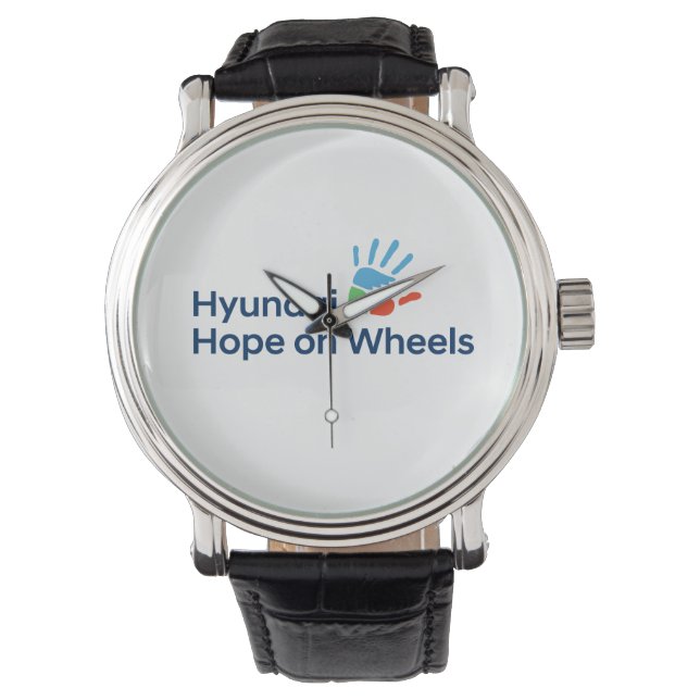 Hope On Wheels Logo T-Shirt Horloge (Voorkant)
