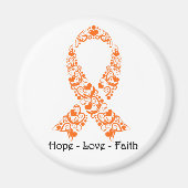 Hope Oranje Awareness Ribbon Magneet (Voorkant)