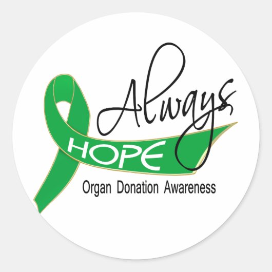 Hope Organ Donation Ronde Sticker (Voorkant)