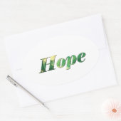 Hope. Ovale Sticker (Envelop)
