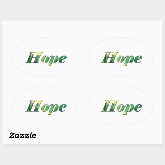 Hope. Ovale Sticker (Vel)