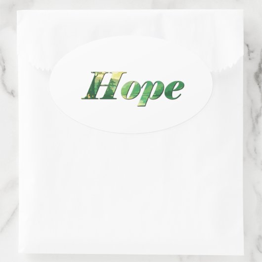 Hope. Ovale Sticker (Tas)