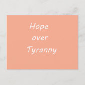 Hope over  Tyranny postcard Feestdagenkaart (Voorkant)