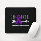 Hope - Overdose Awareness Purple Ribbon Muismat (Met muis)