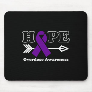 Hope - Overdose Awareness Purple Ribbon Muismat