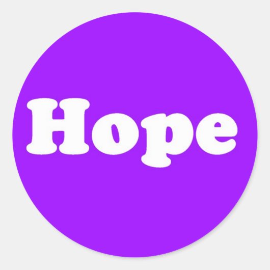 Hope Paarse Inpirational Sticker (Voorkant)