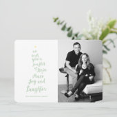 Hope Peace Joy en Laughter Holiday Photo Card Feestdagenkaart (Staand voorkant)