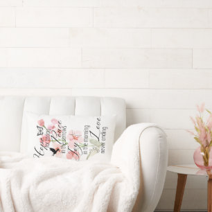 Hope Peace Joy Love Christelijk   Lumbar Pillow Kussen