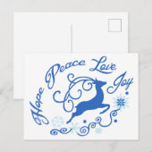 Hope Peace Love Joy Briefkaart (Voorkant / Achterkant)