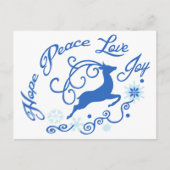 Hope Peace Love Joy Briefkaart (Voorkant)