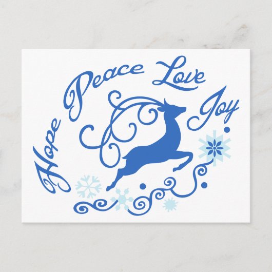 Hope Peace Love Joy Briefkaart (Voorkant)