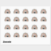 Hope Peace Love Joy Rainbow Kerstmis Ronde Sticker (Vel)
