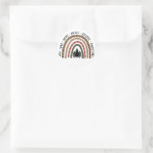 Hope Peace Love Joy Rainbow Kerstmis Ronde Sticker (Tas)