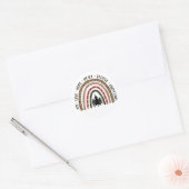 Hope Peace Love Joy Rainbow Kerstmis Ronde Sticker (Envelop)