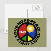 Hope Peace Love Trust Unity Briefkaart (Voorkant / Achterkant)