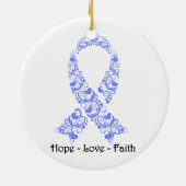 Hope Periwinkle Awareness Ribbon Keramisch Ornament (Achterkant)