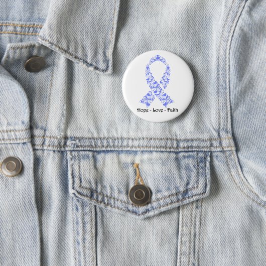 Hope Periwinkle Awareness Ribbon Ronde Button 5,7 Cm (In situ)