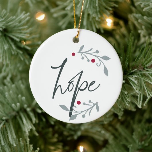 Hope Personalized Christmas Keramisch Ornament (Boom)