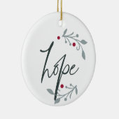 Hope Personalized Christmas Keramisch Ornament (Rechts)