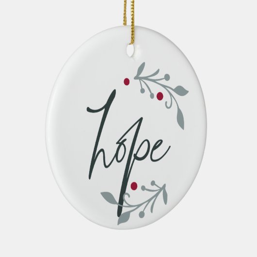 Hope Personalized Christmas Keramisch Ornament (Rechts)