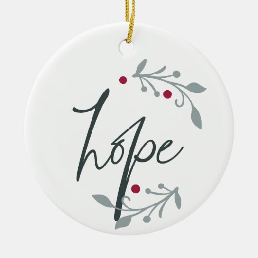 Hope Personalized Christmas Keramisch Ornament (Voorkant)