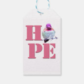 HOPE Pink Anna's Hummingbird Foto Gift Label Cadeaulabel (Achterkant)