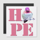 HOPE Pink Anna's Hummingbird Foto Magnetisch (Voorkant / Achterkant)