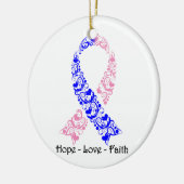 Hope Pink en Blue Awareness Ribbon Keramisch Ornament (Links)
