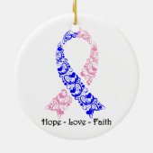 Hope Pink en Blue Awareness Ribbon Keramisch Ornament (Achterkant)
