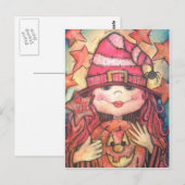 Hope Pink Halloween Witch Briefkaart (Voorkant / Achterkant)