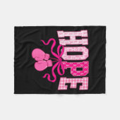 Hope Pink Ribbon Boxing Handschoenen Roze Borstkan Fleece Deken (Voorkant (Horizontaal))