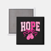 Hope Pink Ribbon Boxing Handschoenen Roze Borstkan Magneet (Voorkant / Achterkant)